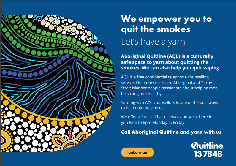Product image for Aboriginal Quitline flyer