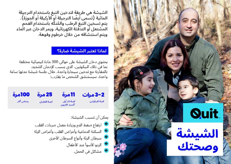 Product image for Shisha & your health postcard (Arabic)